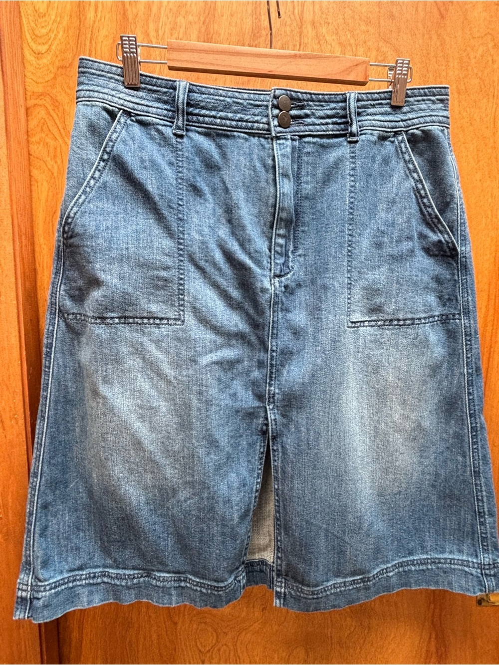 Anthropologie Pilcro Utility Denim Skirt